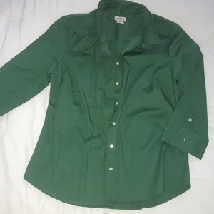 Haberdashery J. Crew stretch button down, green